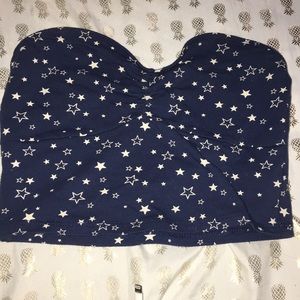 Navy star tube top